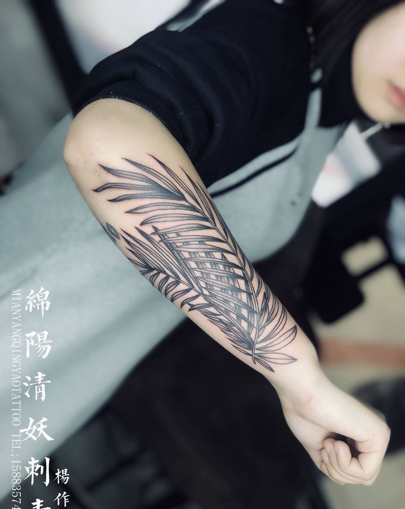 龙须草纹身图片