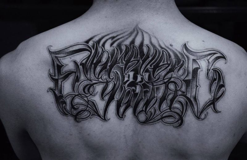 原设花体纹身图片