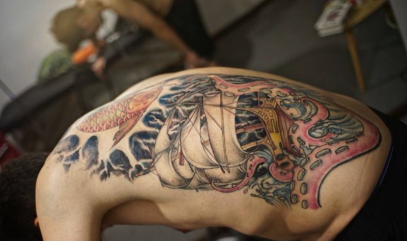 传统未完成纹身图片