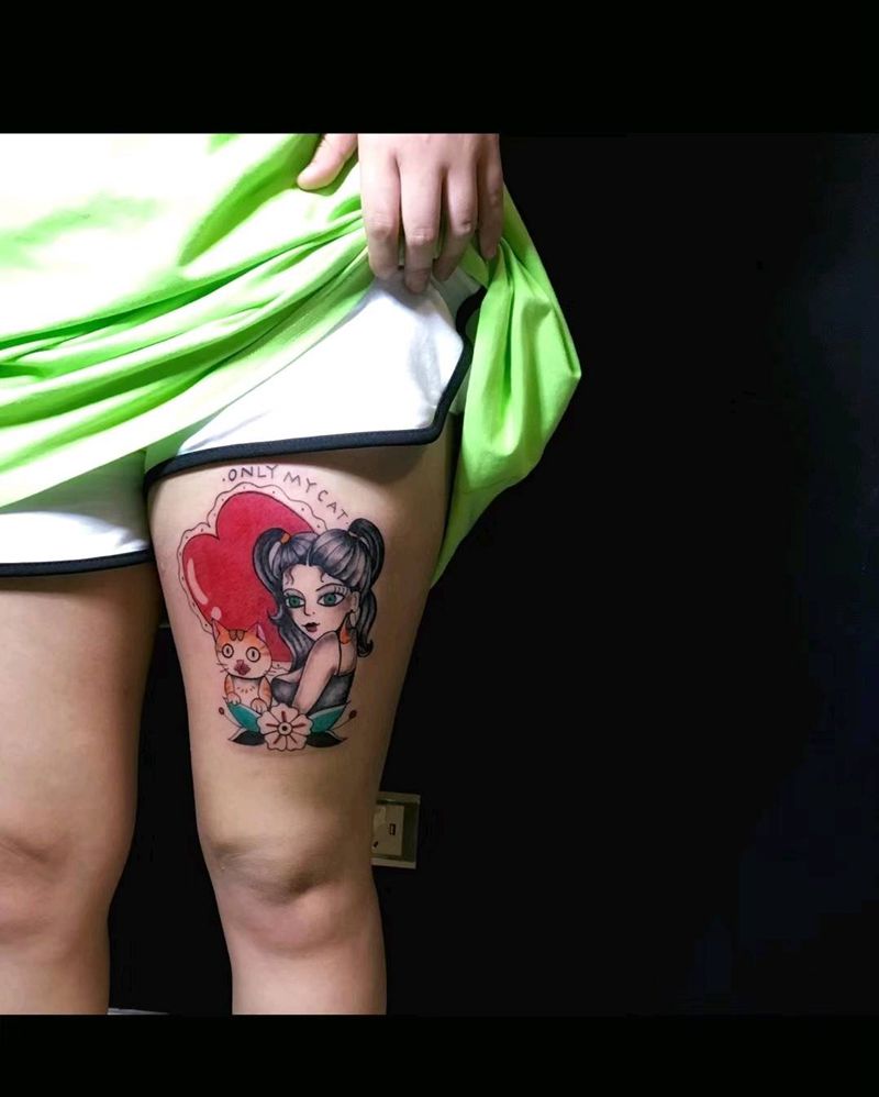 噢斯顾忍耐力S➕！纹身图片_腿部纹身图案