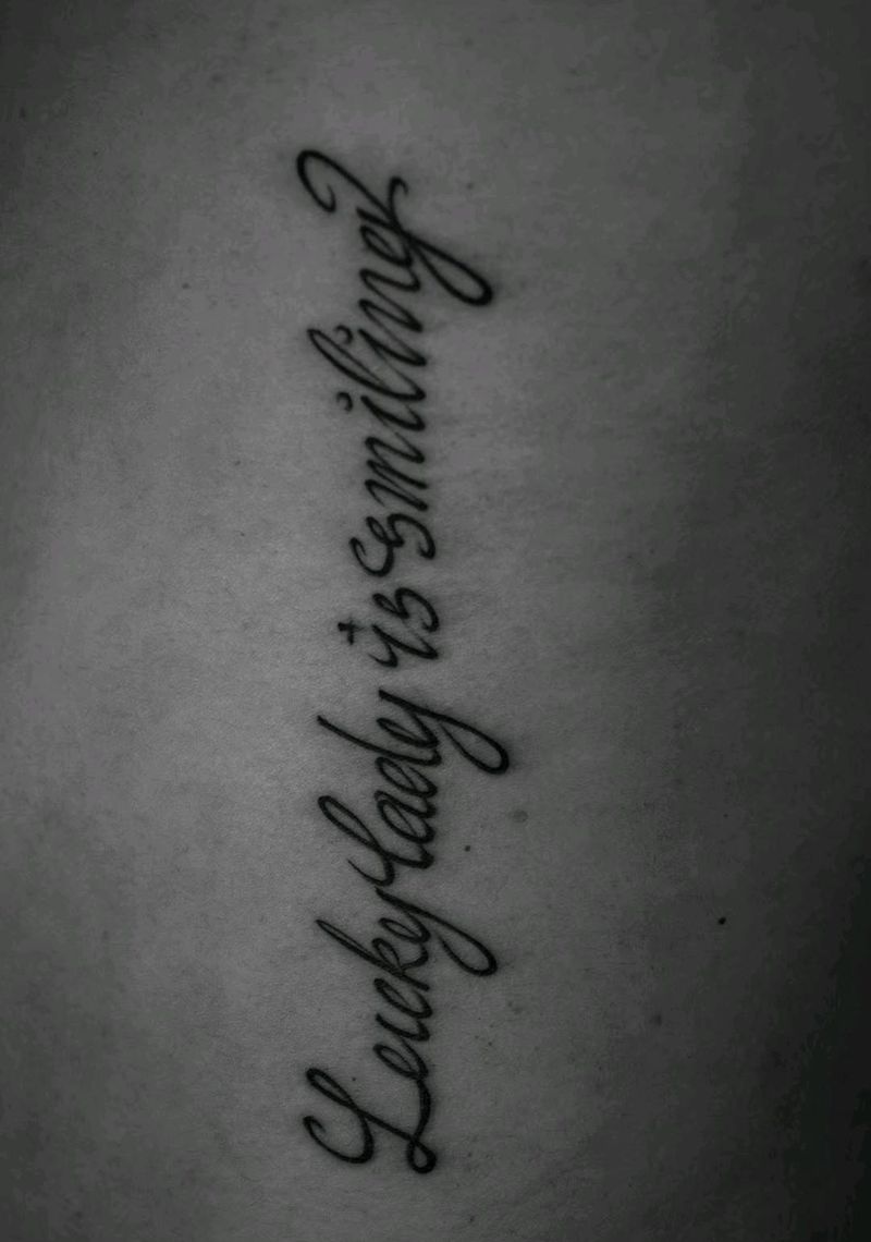 手写体英文纹身图片
