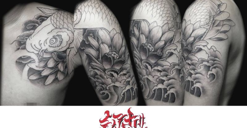 传统,鲤鱼,幻刺崐作品纹身图片