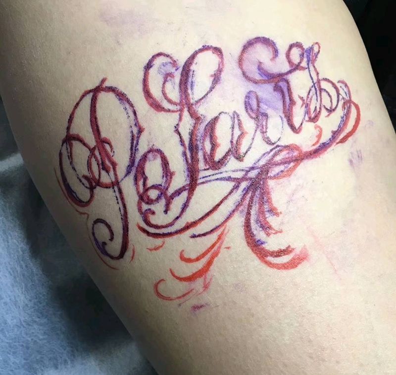 Script：Polaris纹身图片_手臂纹身图案