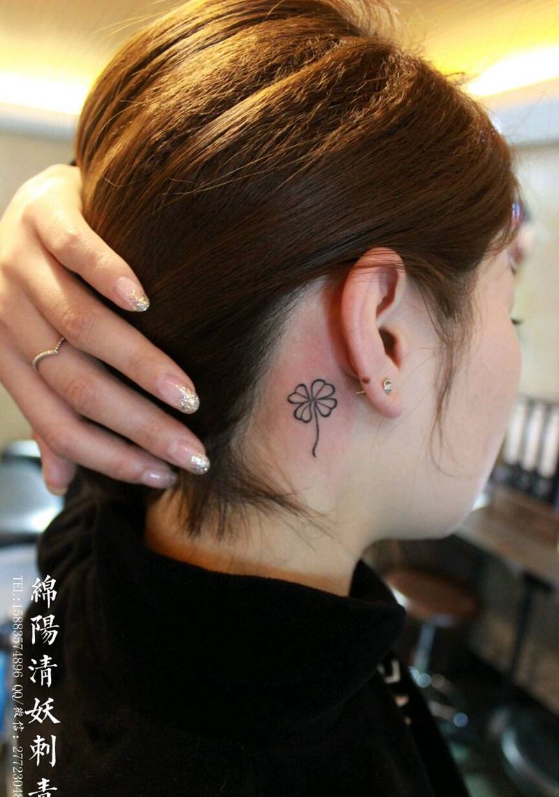 中途插播一个小纹身纹身图片_胸部手臂肖像清新国画贴纸纹身图案