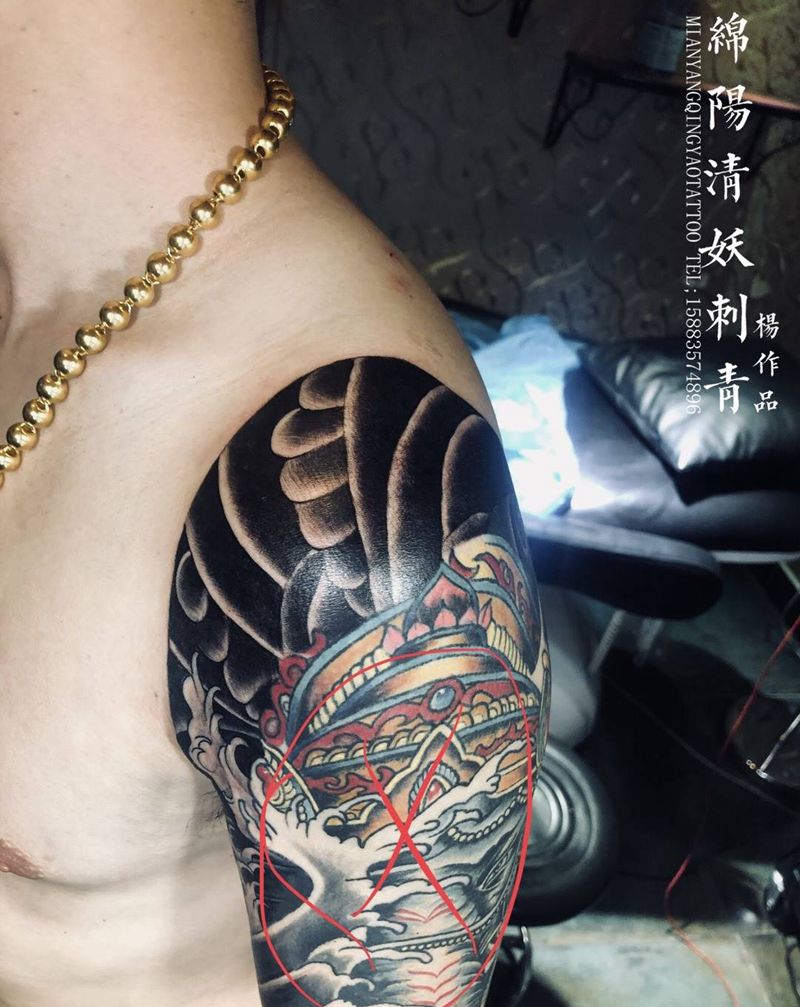 象神修饰 中间非本店作品 修了我一下午纹身图片