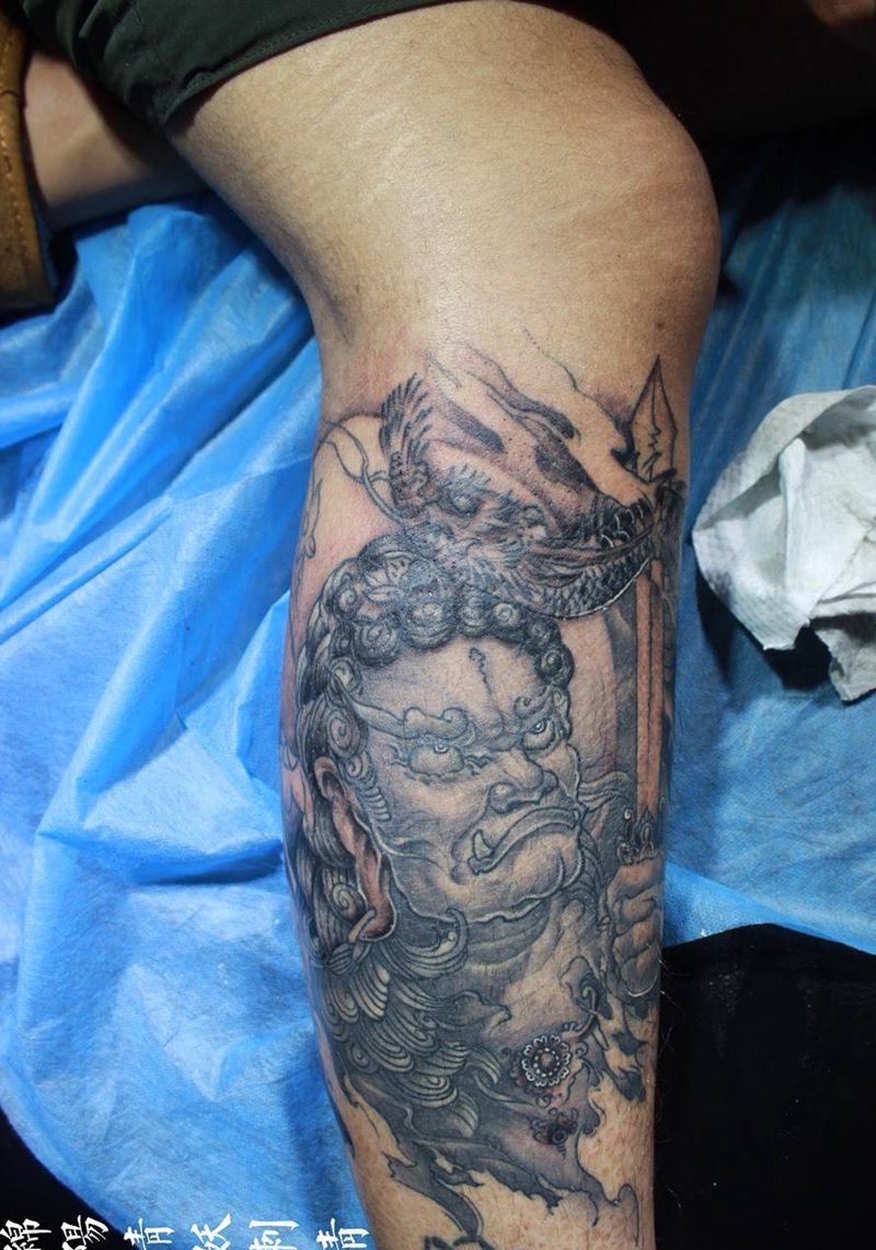 不动明王纹身图片