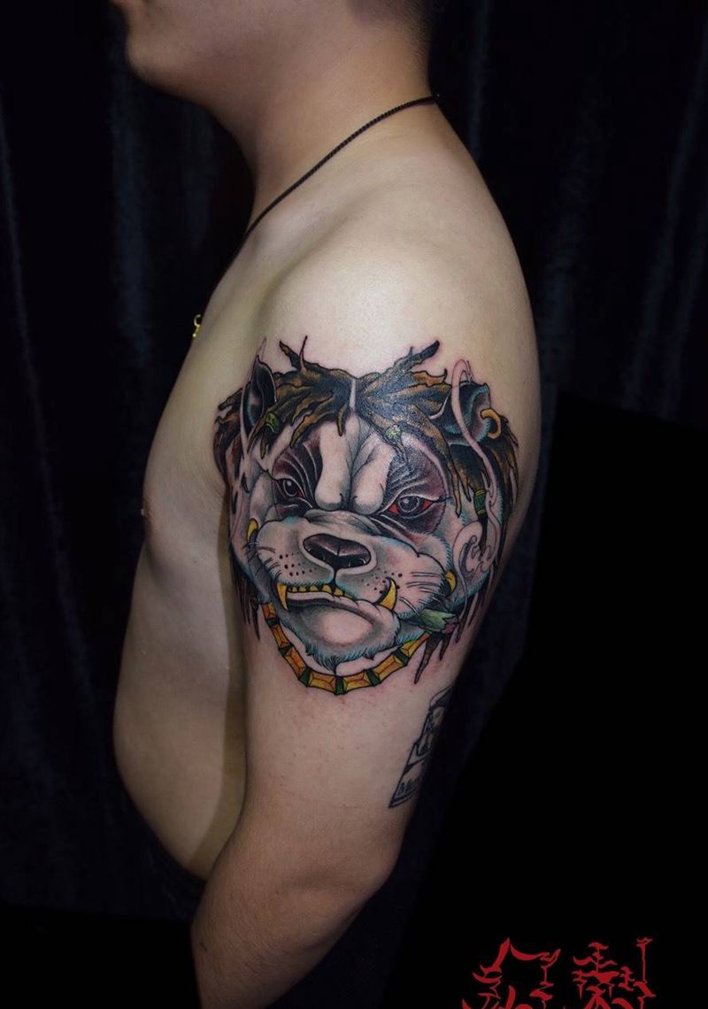 原创设计熊猫纹身图片