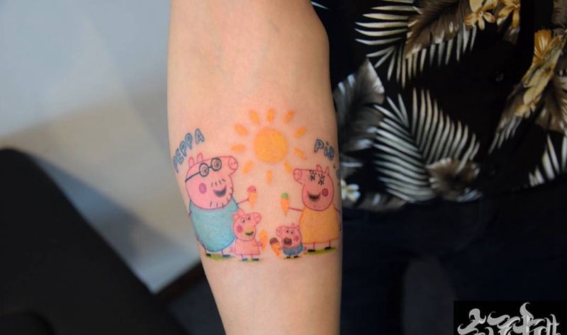 小猪佩奇纹身图片