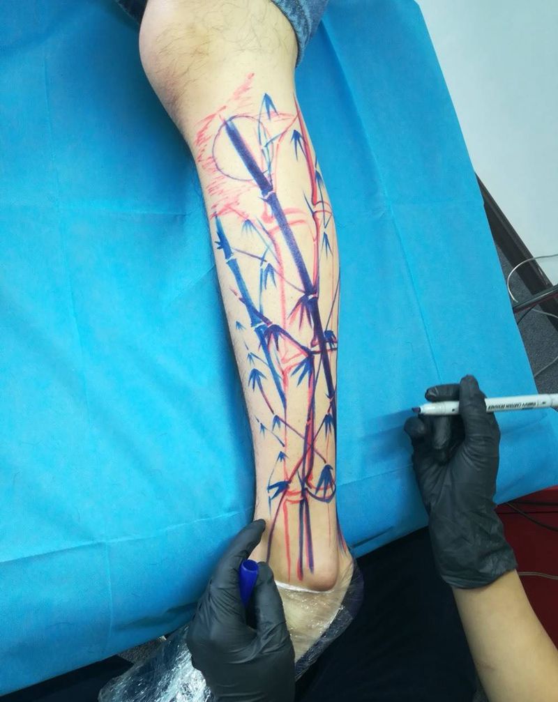 盖竹柏影也纹身图片