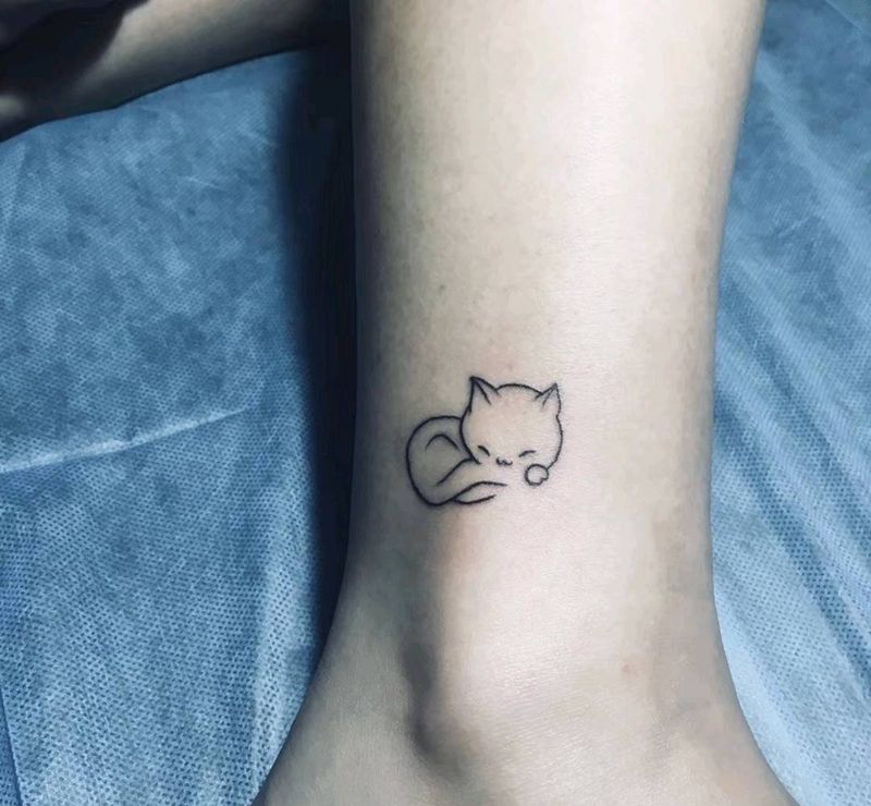喵纹身图片