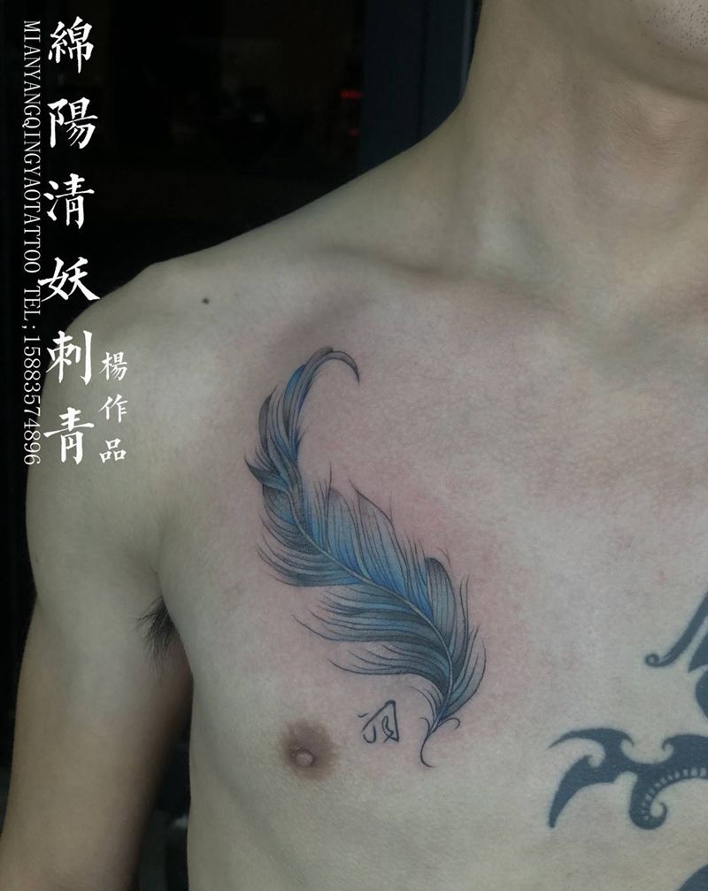 羽毛纹身图片