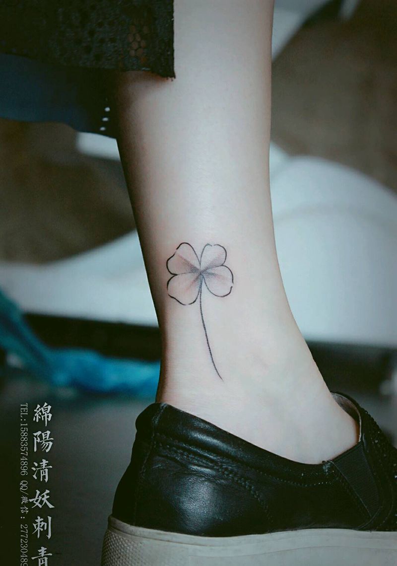 四叶草纹身，纹身图片