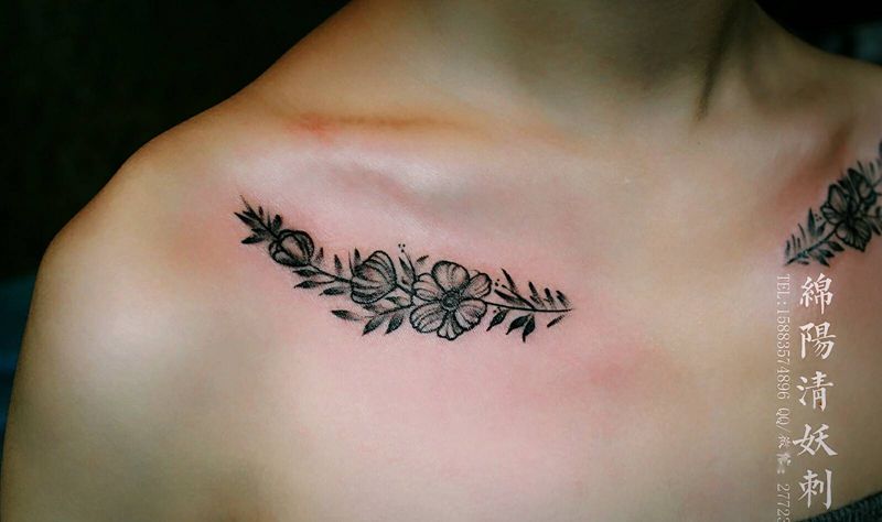 [困][困][困]，花肩膀纹身纹身图片