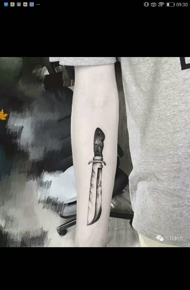坎刀纹身图片