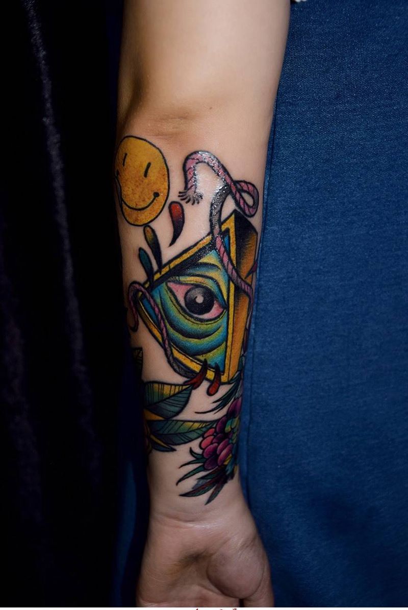 原创设计三角眼纹身图片