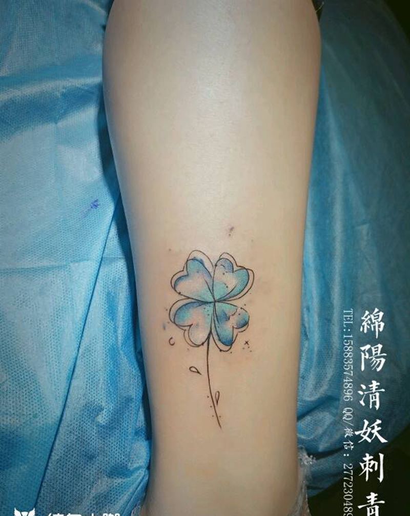 四叶草纹身图片