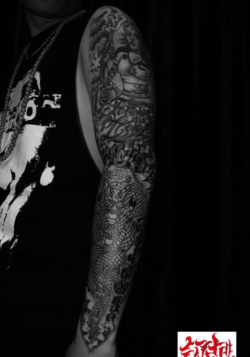 奇卡诺设计纹身图片