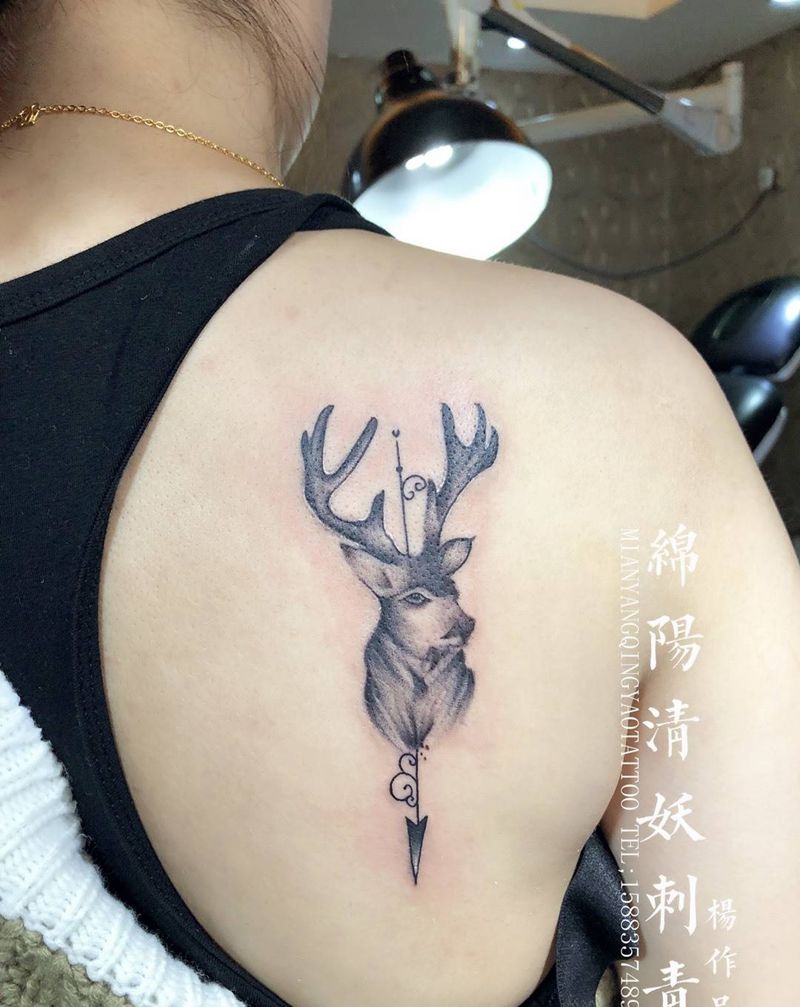麋鹿纹身图片