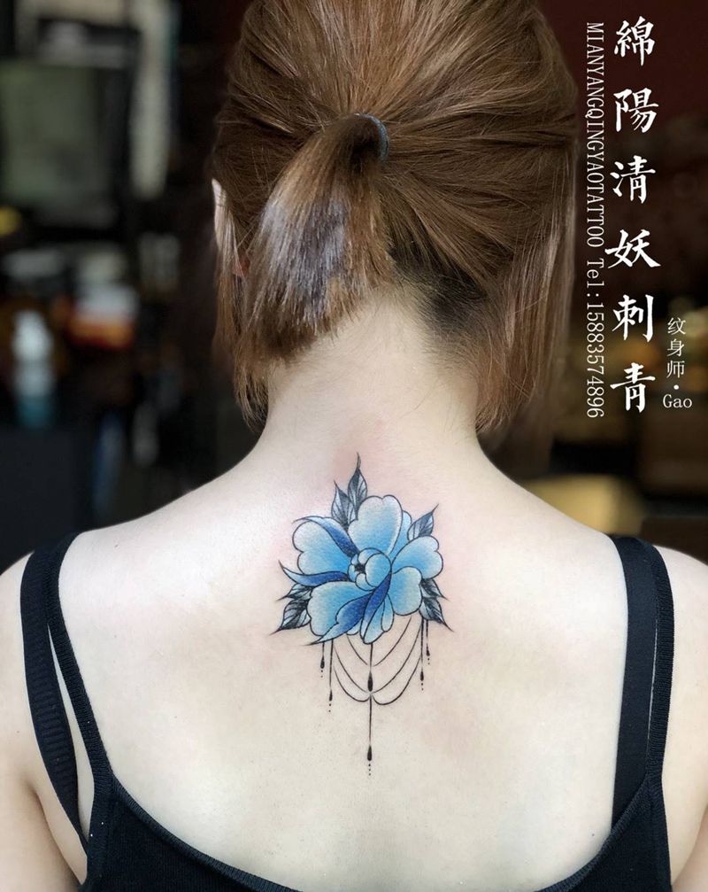 花 数字纹身图片