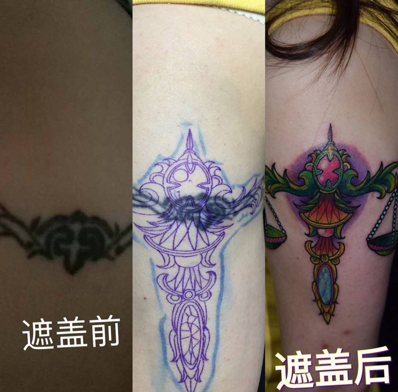 遮盖老纹身纹身图片