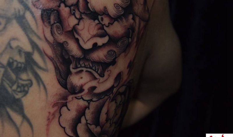 唐狮设计by崐纹身图片