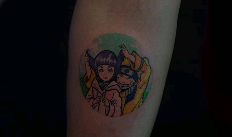 鸣人和雏田纹身图片