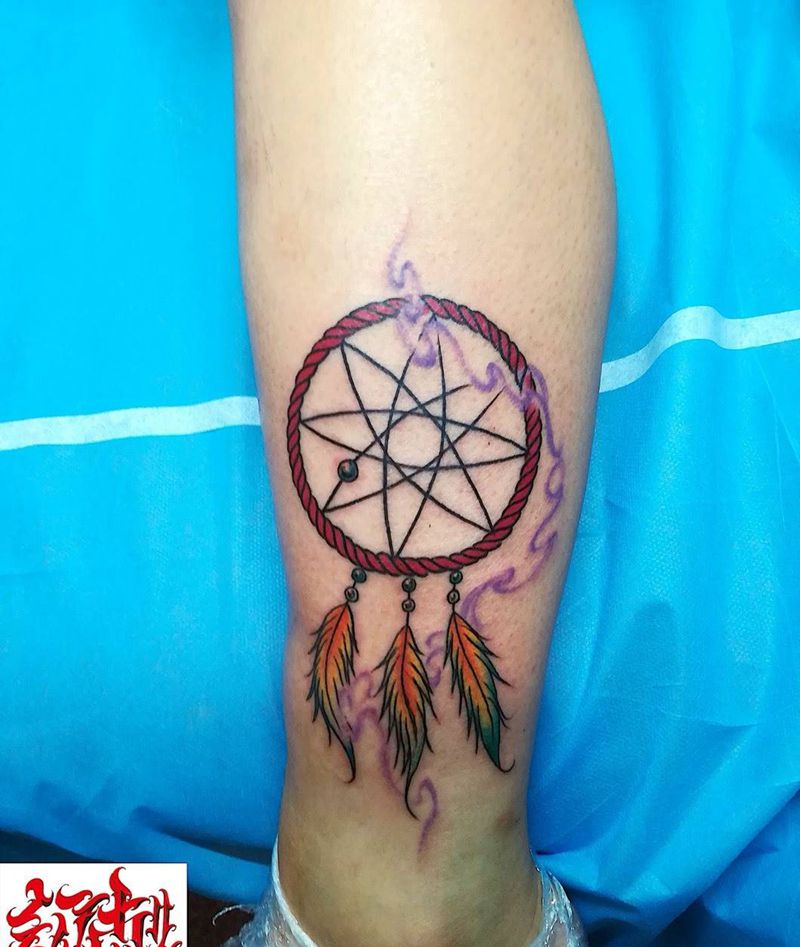 原设捕梦网纹身图片