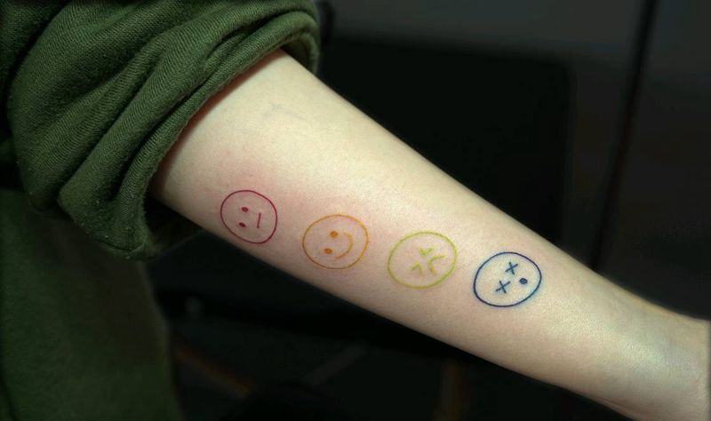 小清新彩色小图纹身图片