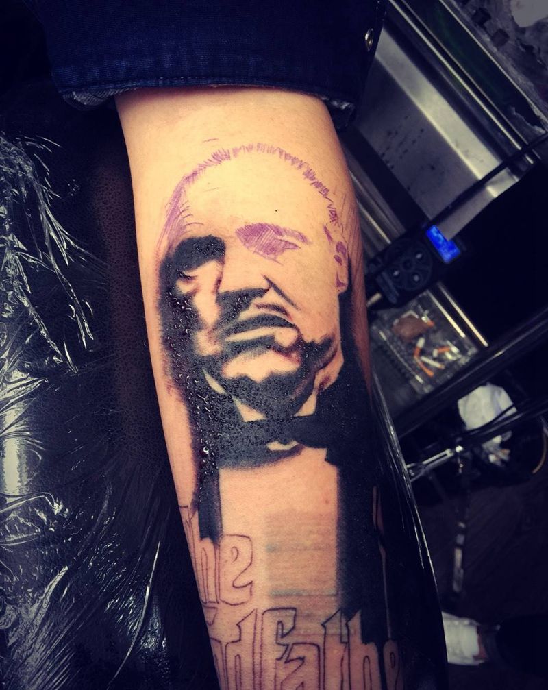 小臂内侧教父纹身纹身图片