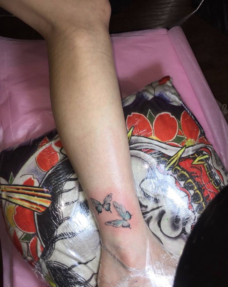 蝴蝶纹身图片_清新纹身图案