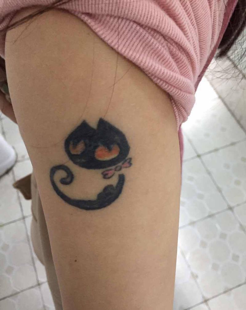 遮盖猫咪,纹身图片