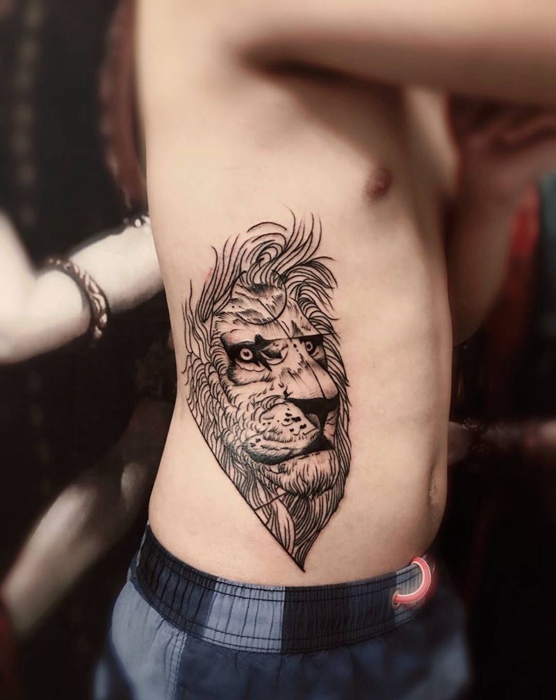 狮子纹身图片