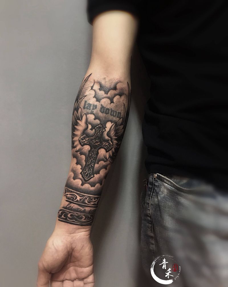 遮盖作品纹身图片_欧美写实纹身图案