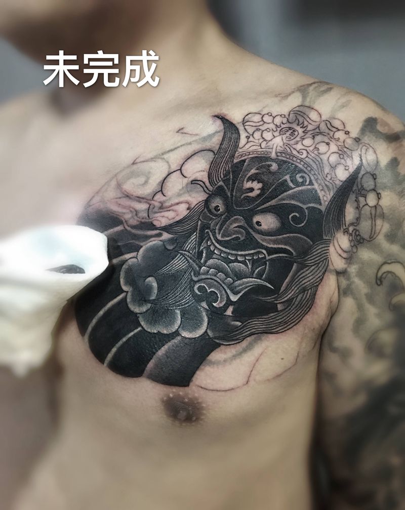 遮盖未完成纹身图片_老传统新传统遮盖纹身图案