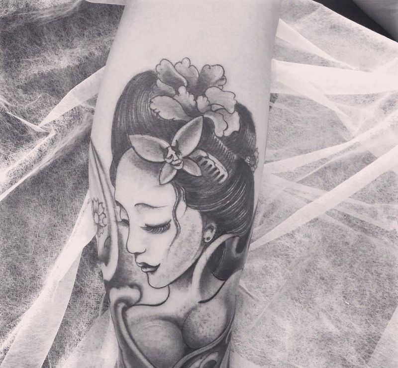 艺妓纹身图片