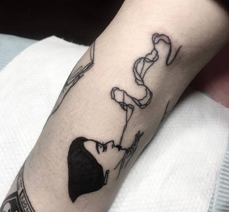 花臂拼接纹身图片