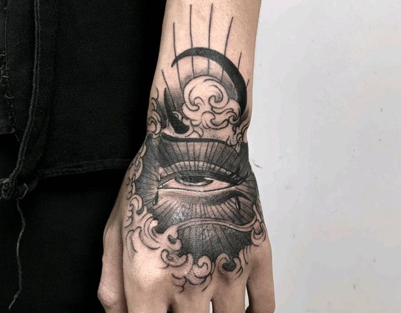 花体~纹身图片_手部花体字纹身图案