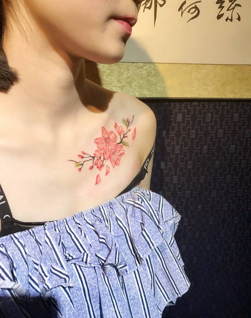 樱花纹身图片