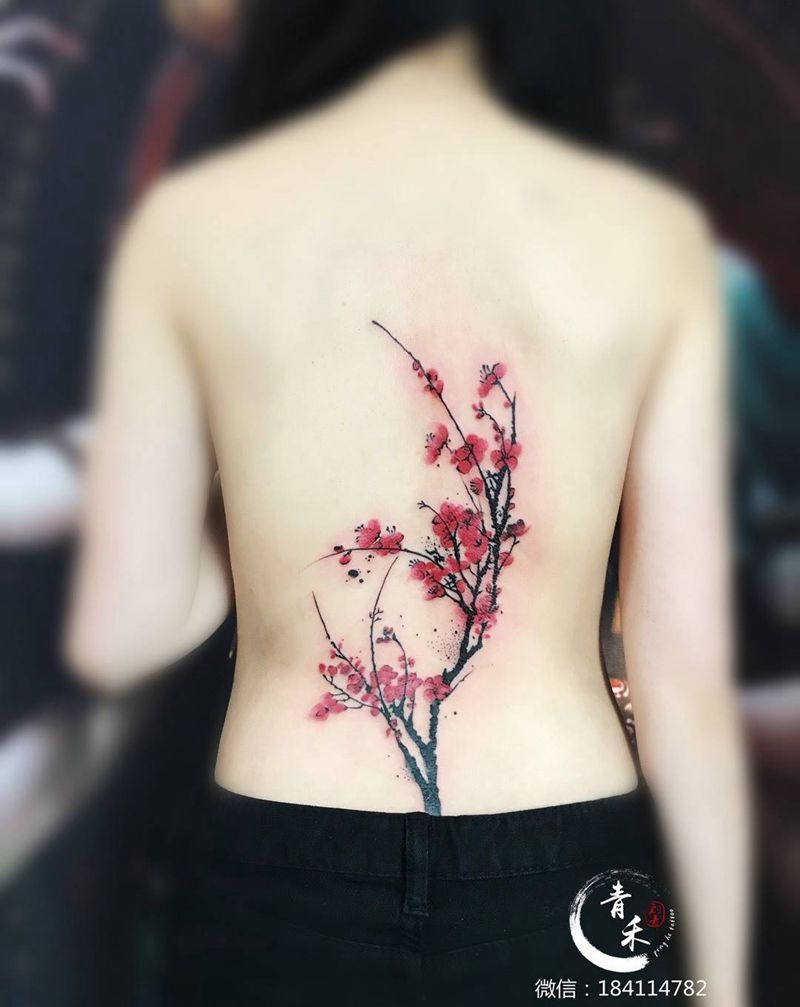 梅纹身图片