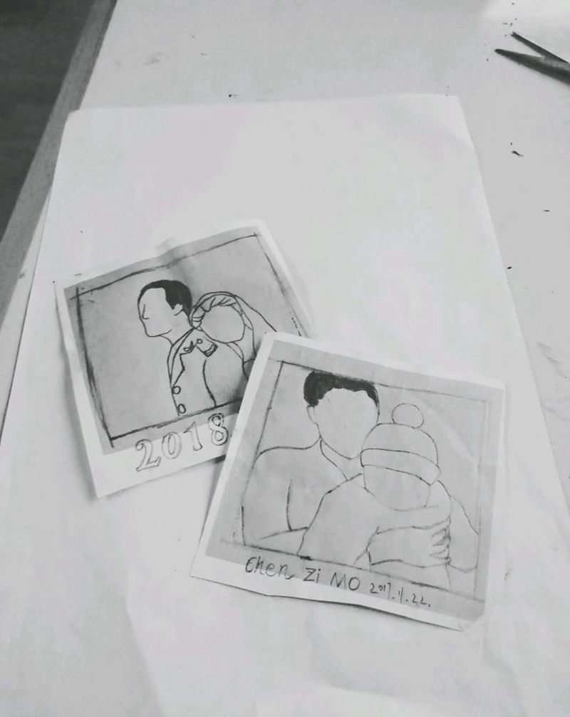 照片设计纹身图片_背部手臂几何线条纹身图案