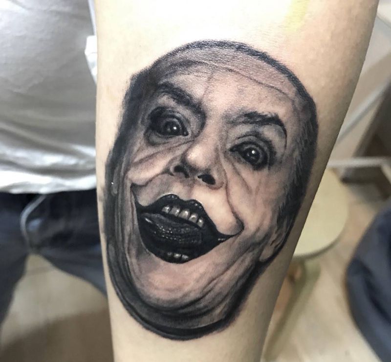 整臂写实拼接纹身图片