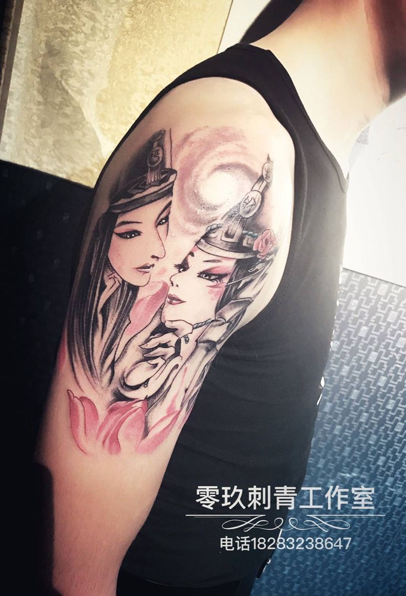 最美的黑白无常纹身图片