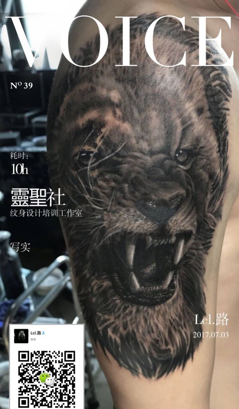 写实✖️狮子纹身图片