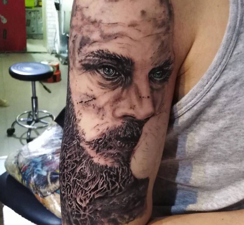 维京传奇人物纹身图片