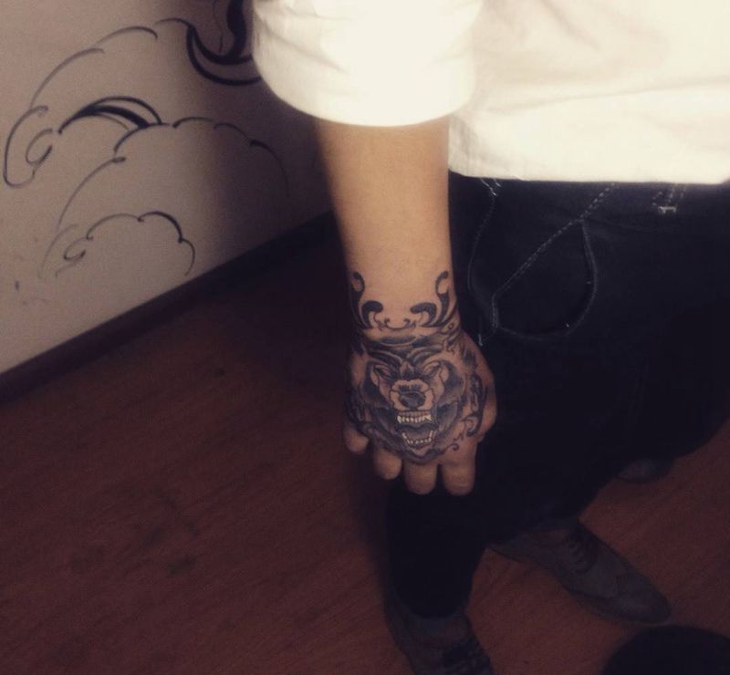 欧美狼头纹身图片