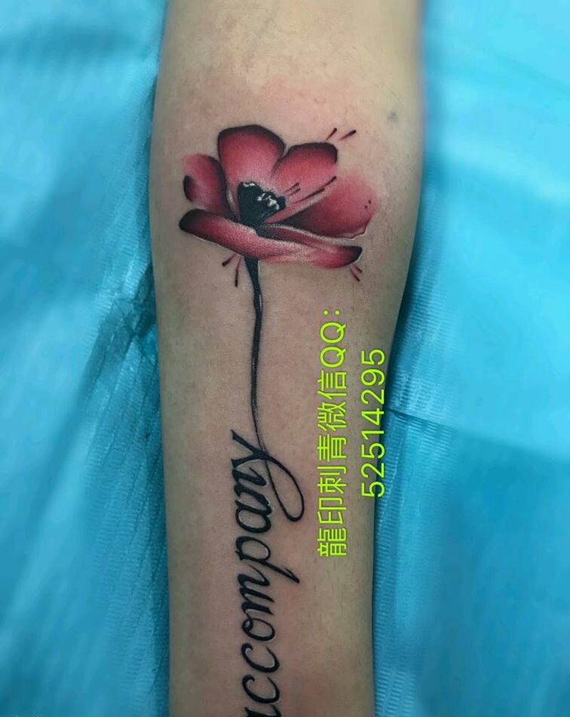 小清新花朵完成纹身图片