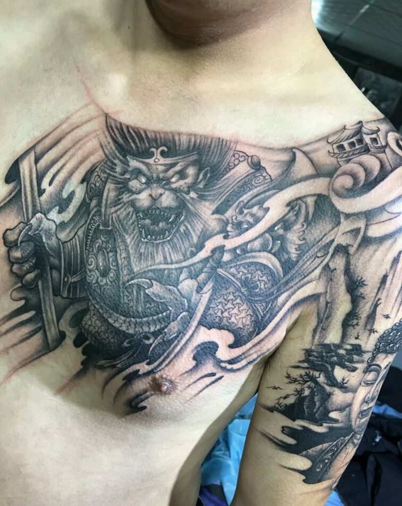 遮盖旧纹身一次性搞定纹身图片