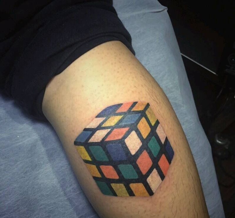 魔方纹身图片