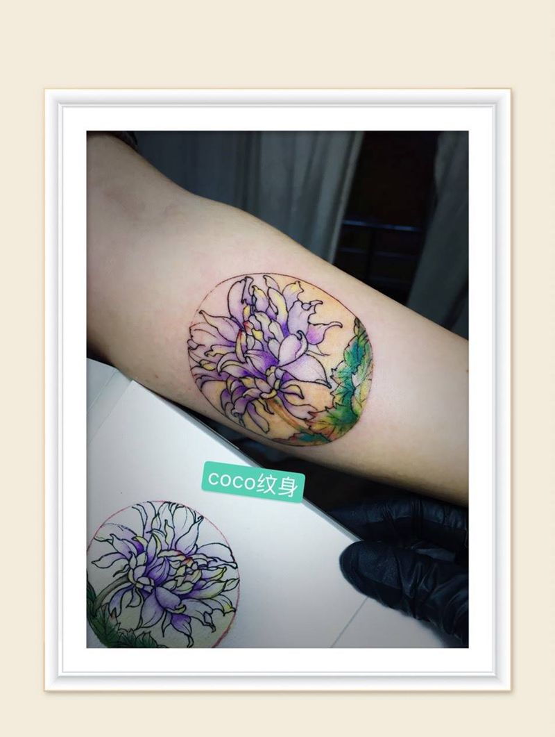 原创小花纹身图片