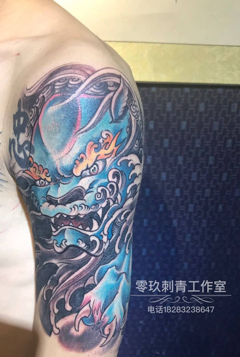 象神遮盖纹身图片